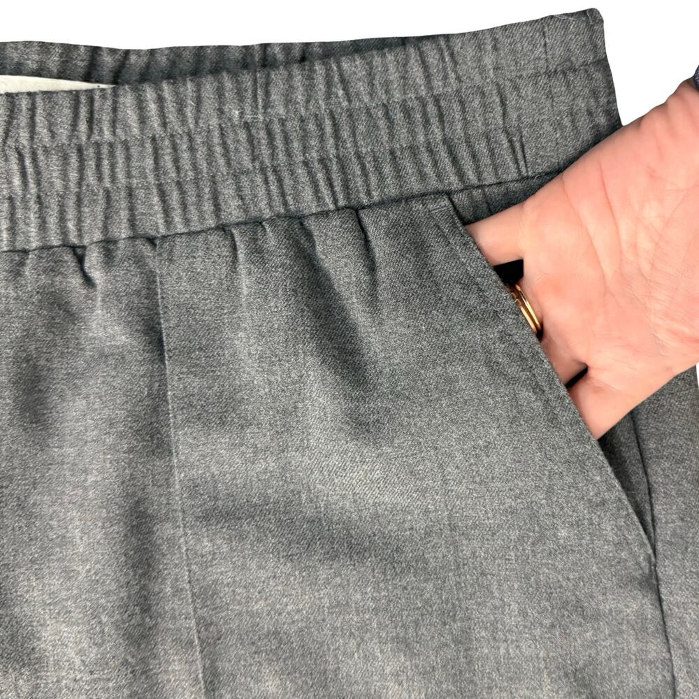 Abercrombie & Fitch Gray Pull On Tapered Leg Front Seam Work Pants Trousers Sz L - Picture 10 of 11